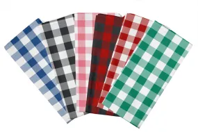 Lushomes Buffalo Checks Parrot Green   Royal Blue   Red & Black   Baby Pink   Red   Black Plaid Dinning Kitchen Napkins, table cloth for 4 seater dining table (Pack of 6, 18 x 28 inches) Lushomes Buffalo Checks Parrot Green   Royal Blue   Red & Black   Baby Pink   Red   Black Plaid Dinning Kitchen Napkins, table cloth for 4 seater dining table (Pack of 6, 18 x 28 inches)