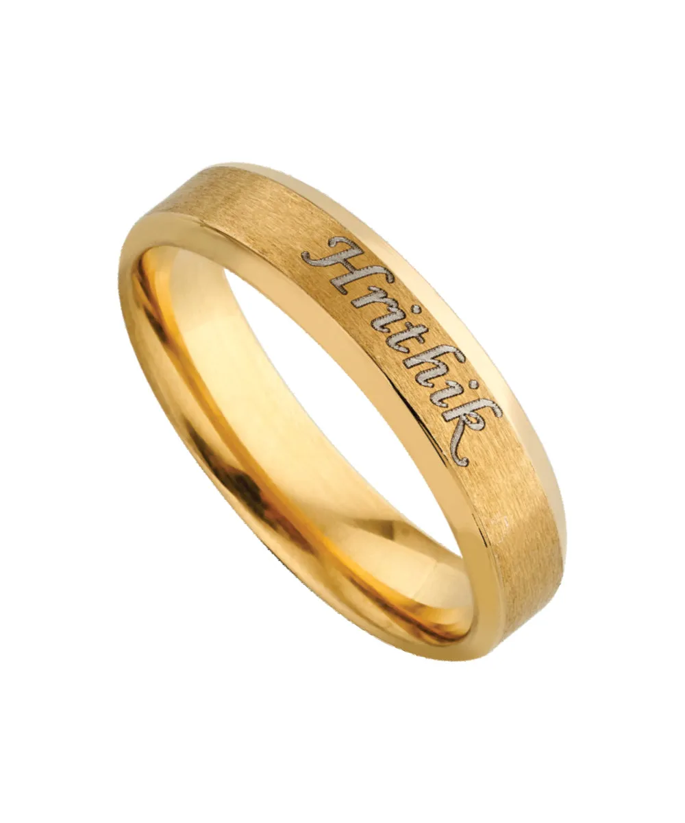 Name Engraved Men's Finger Ring