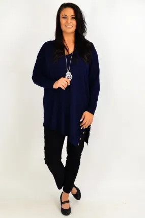 Navy My Go To Knit Tunic Jumper Navy My Go To Knit Tunic Jumper