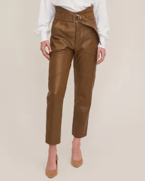 Patch Pocket Leather Pant in Sandstone Patch Pocket Leather Pant in Sandstone