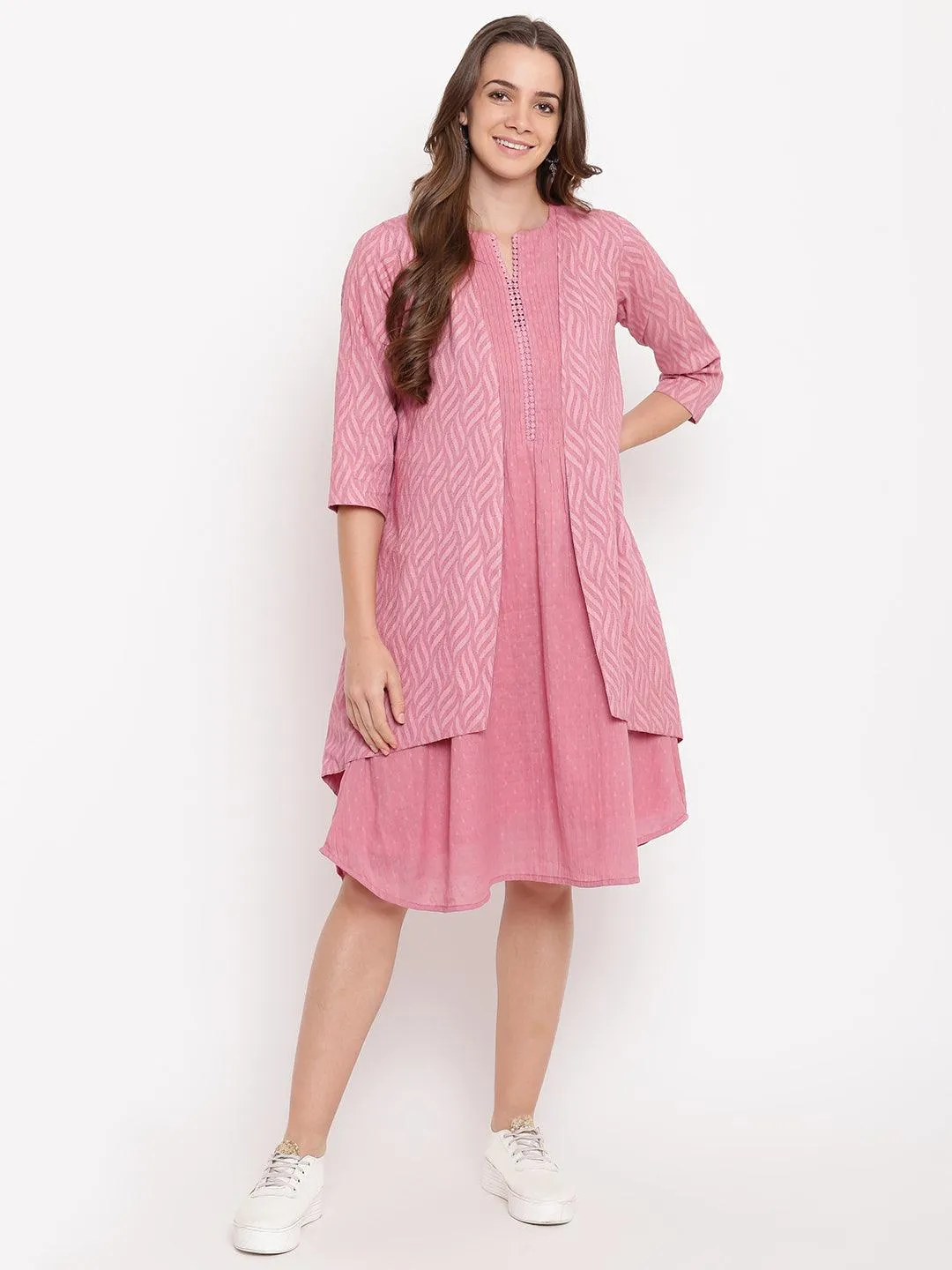 Pink Dobby Reversible Jacket