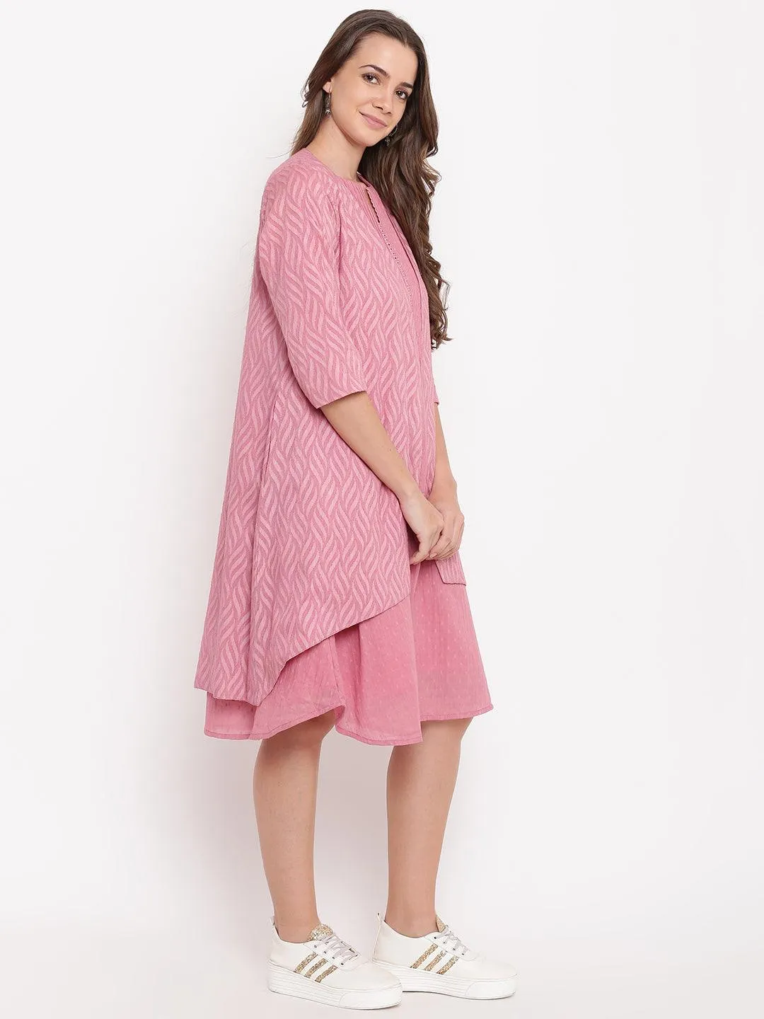 Pink Dobby Reversible Jacket