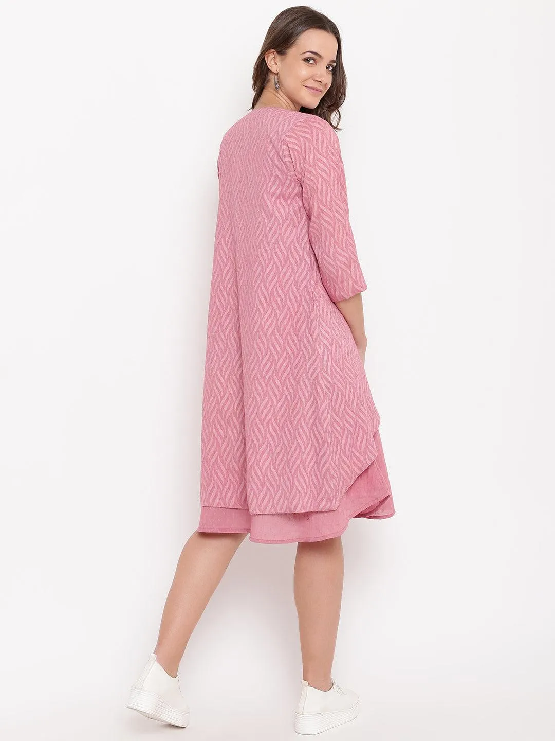 Pink Dobby Reversible Jacket