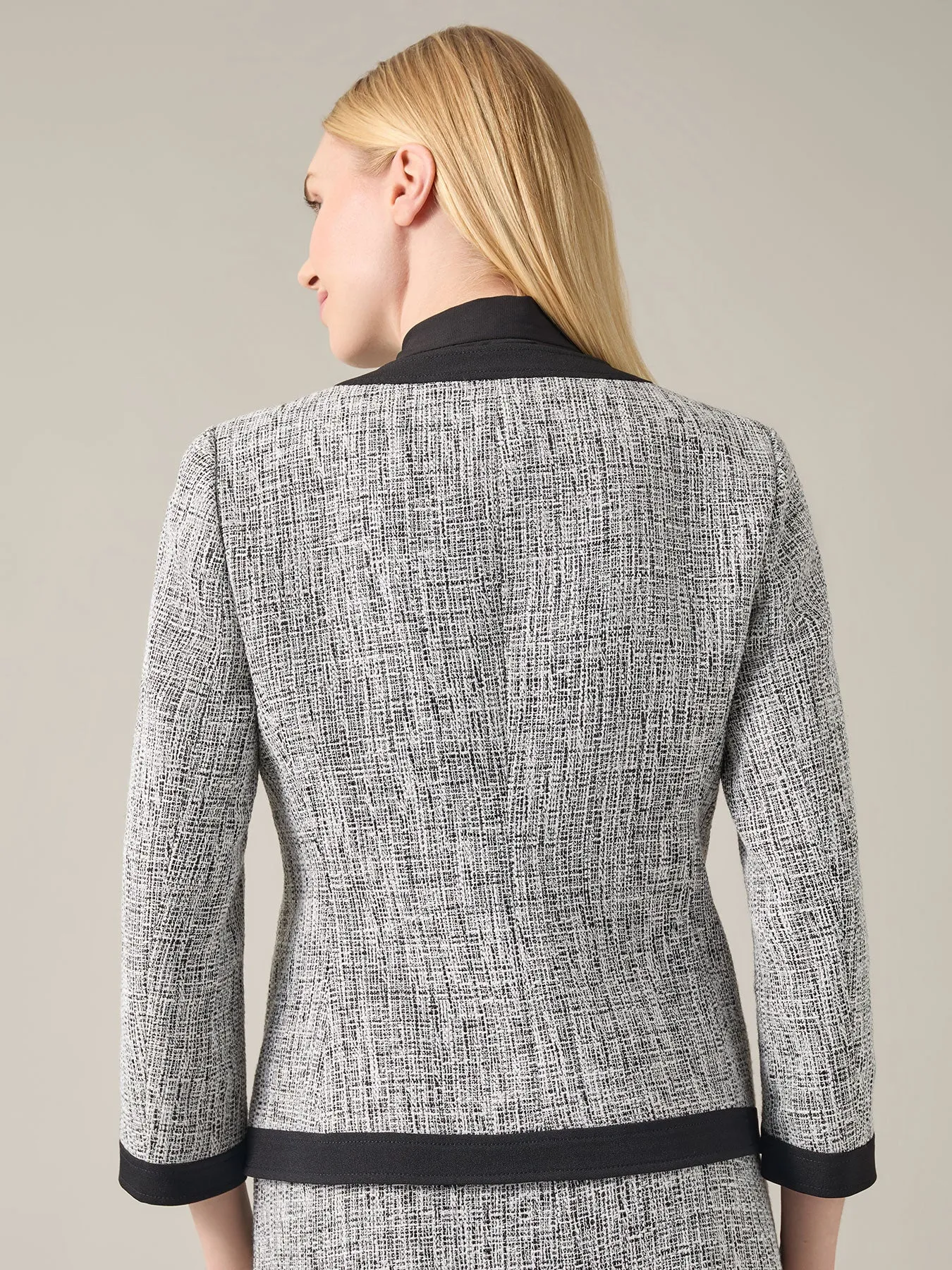 Plus Framed Jacket, Tweed