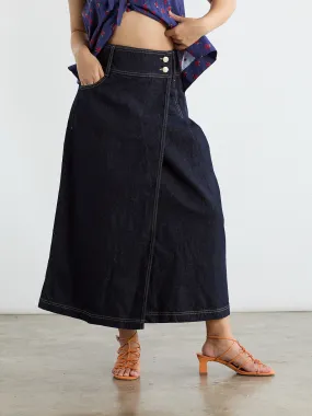 Raye Denim Skirt - Dark Indigo Raye Denim Skirt - Dark Indigo