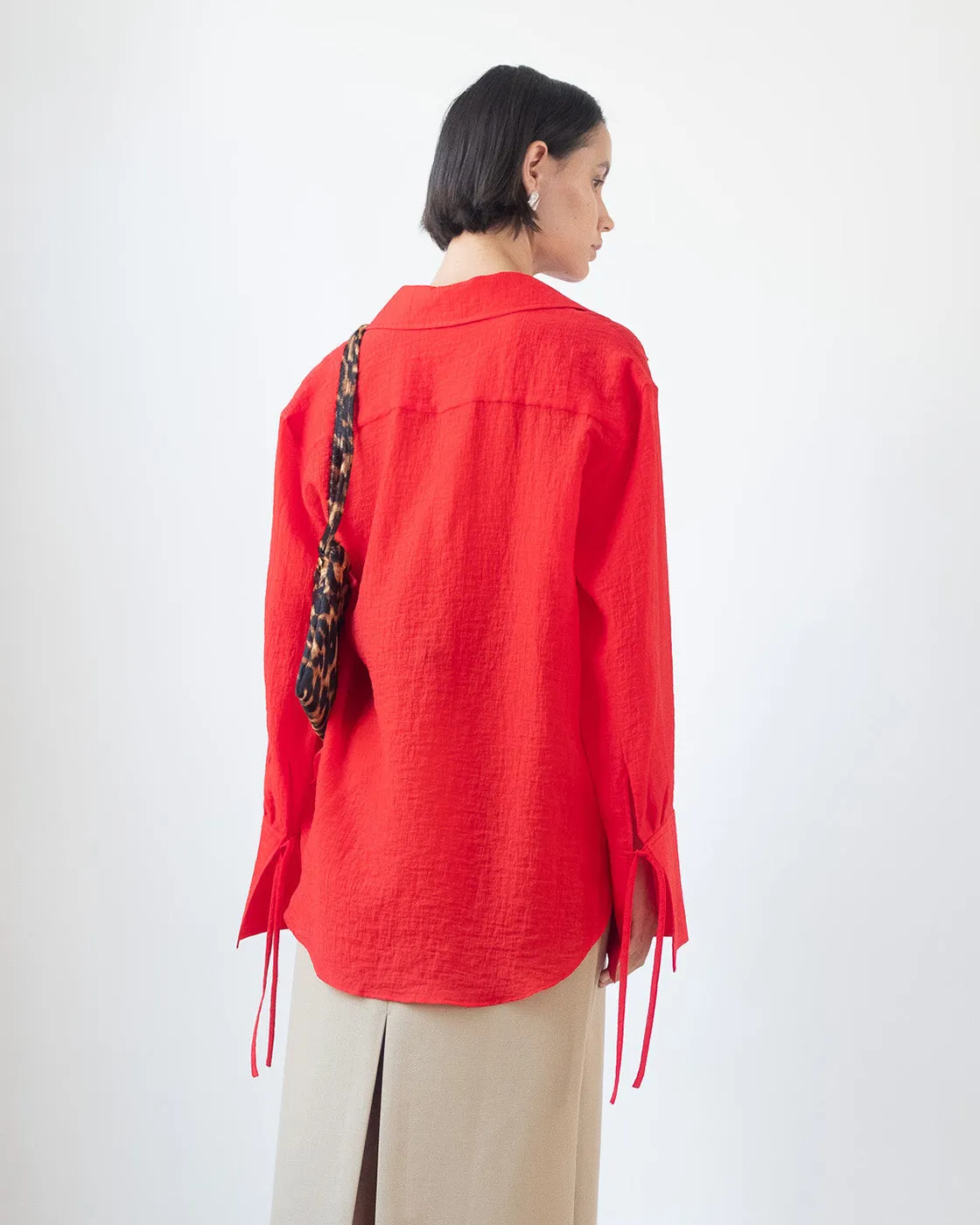 Saskia Shirt Tencel Blend Red