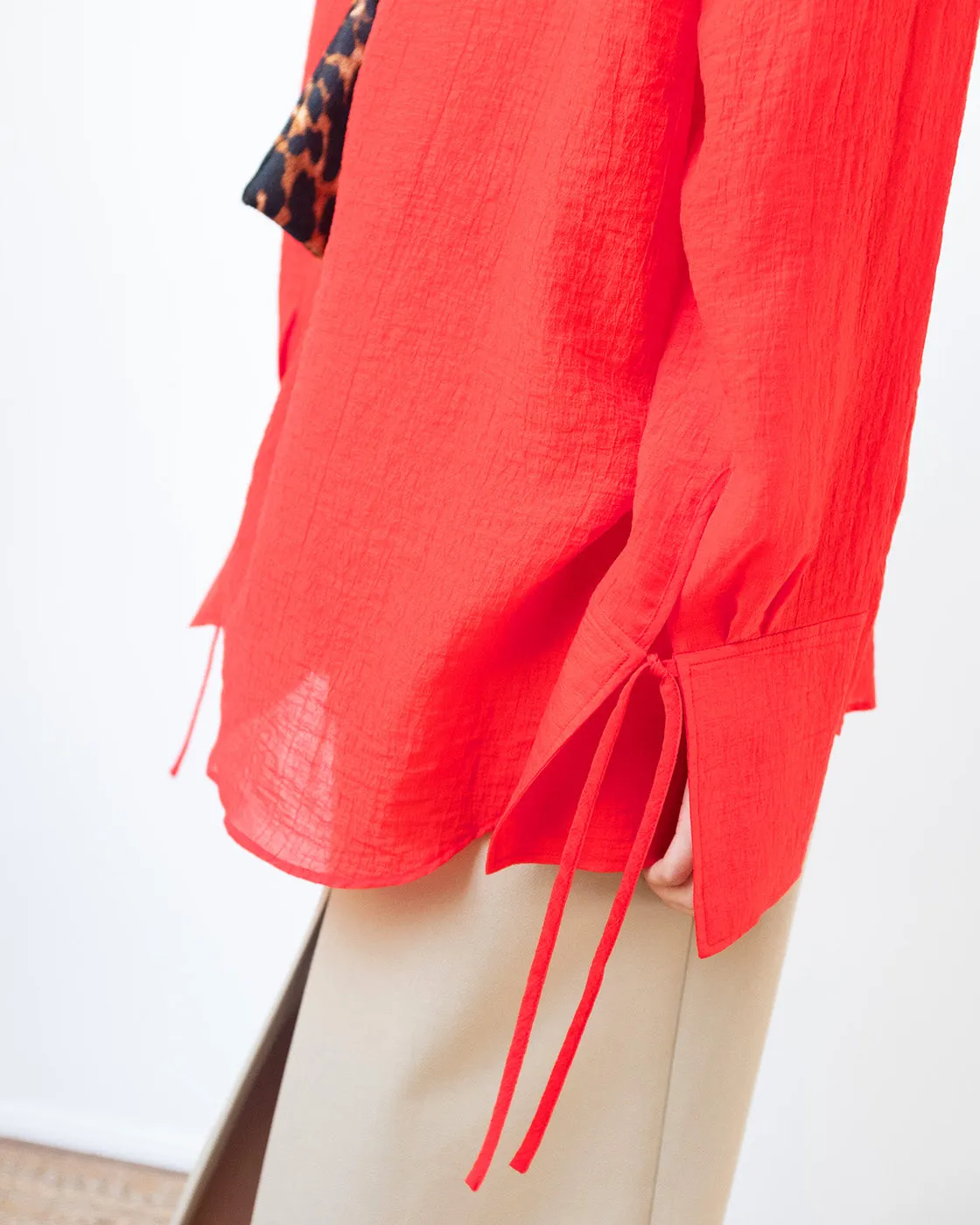 Saskia Shirt Tencel Blend Red