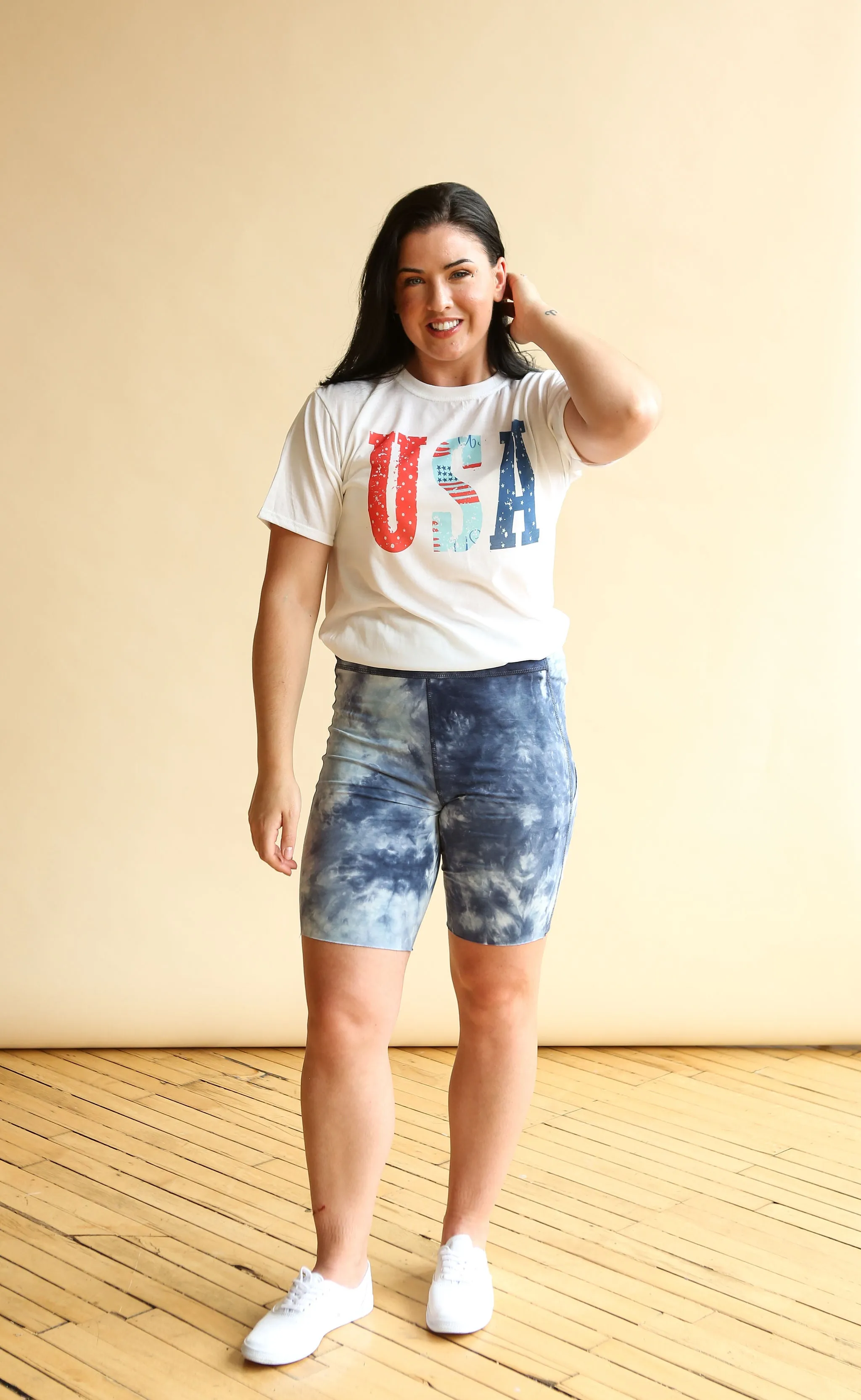 SOUR CANDY Tie Dye Biker Shorts