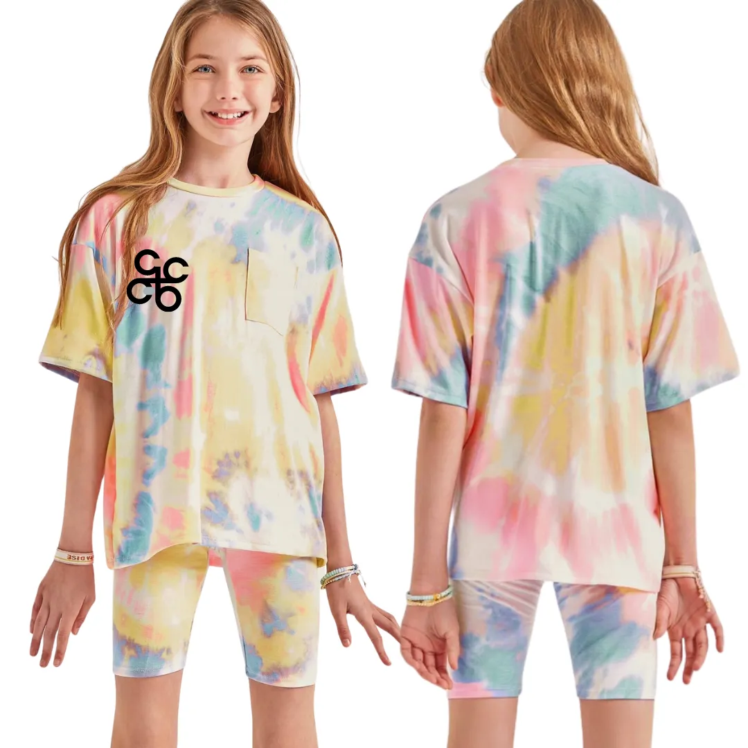 Tie Dye Biker Short T-shirt Set