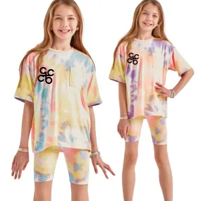 Tie Dye Biker Short T-shirt Set Tie Dye Biker Short T-shirt Set
