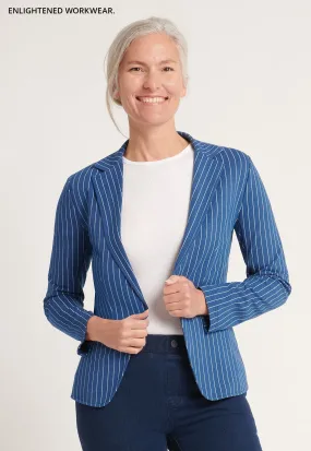 Transcendent Blazer (Aegean Pinstripe) Transcendent Blazer (Aegean Pinstripe)