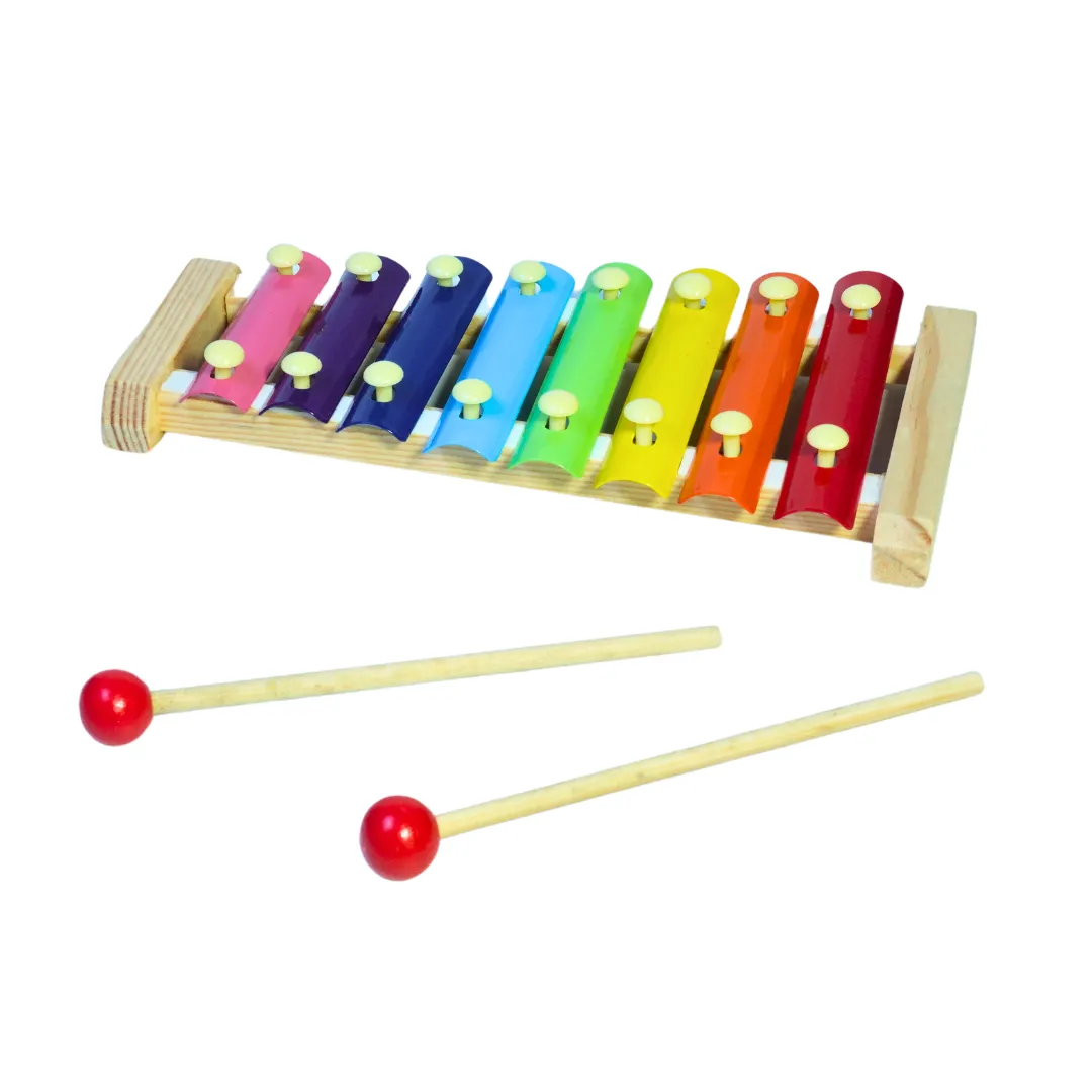 Wooden Xylophone Musical Toy 1,  with 8 Note, Multicolour, 3 , 1 Xylophone, 2 Sticks Brand