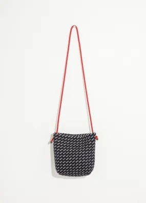 Wool Shoulder Pouch in Black/White Wool Shoulder Pouch in Black/White