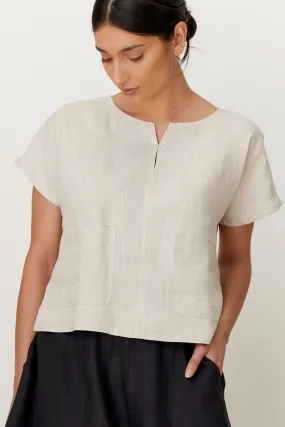 Zoe Linen Top Natural Zoe Linen Top Natural